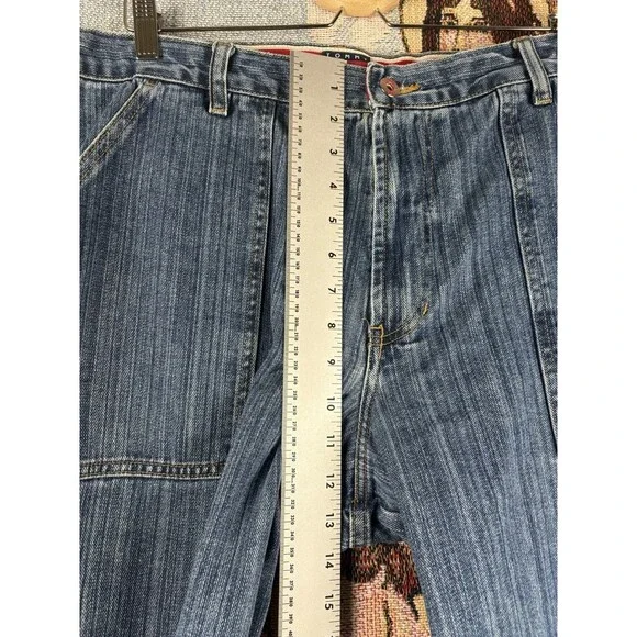 Vintage Tommy Hilfiger Baggy Jeans Mens 36x30 Y2K Denim Wide Leg Carpenter JNCO - Picture 4 of 10